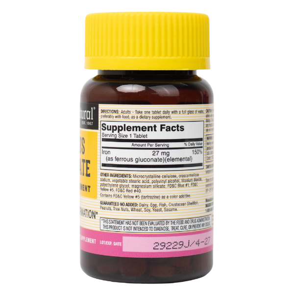 Ảnh của Mason Natural Ferrous Gluconate - Sắt hữu cơ cho bà bầu (50 viên)