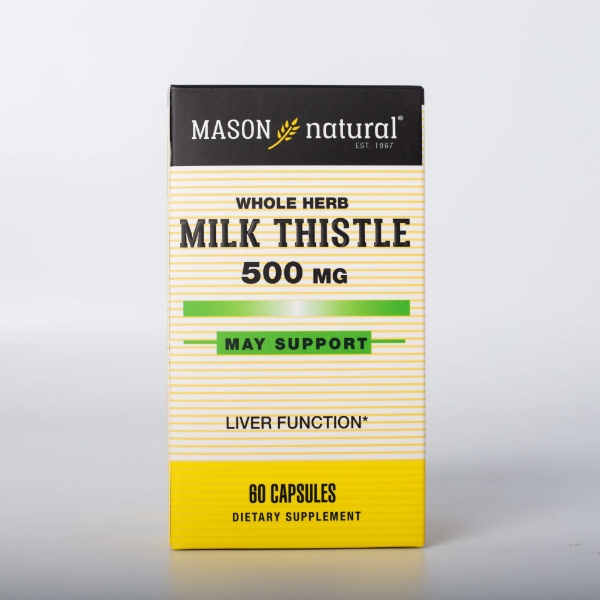 Ảnh của Mason Natural Milk Thistle 500mg - Hỗ trợ giải độc và tăng cường chức năng gan (lọ 60viên)