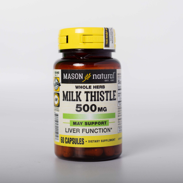 Ảnh của Mason Natural Milk Thistle 500mg - Hỗ trợ giải độc và tăng cường chức năng gan (lọ 60viên)