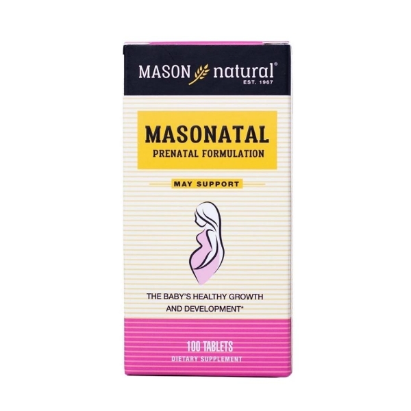 Ảnh của Mason Natural Masonatal Prenatal Formulation - Vitamin tổng hợp cho phụ nữ có thai và cho con bú (lọ 100viên)