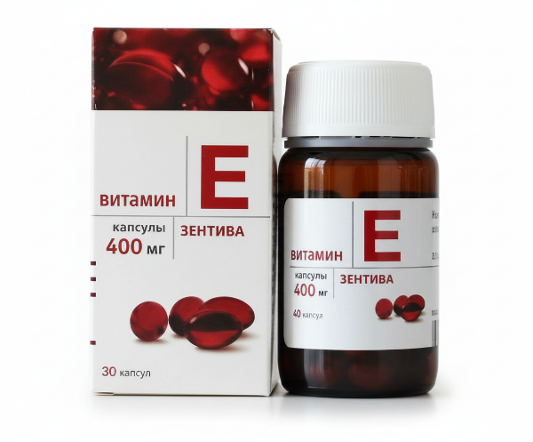 Ảnh của Viên uống Vitamin E đỏ Zentiva 400mg từ Nga Lọ 30 viên