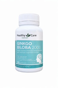 Viên uống bổ não Ginkgo Biloba 2000mg Healthy Care Úc hộp 100 viên