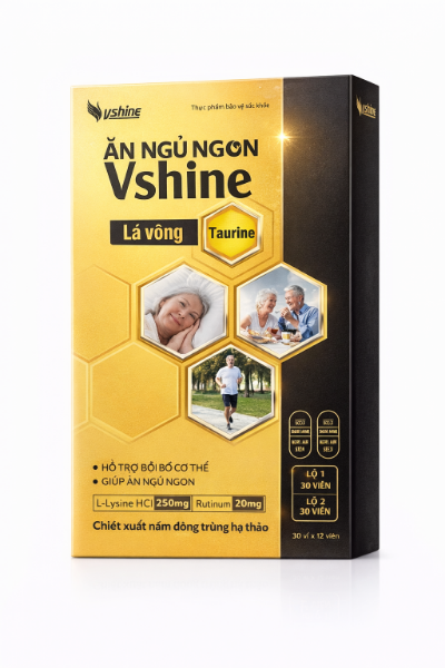 Ảnh của Viên uống hỗ trợ bồi bổ sức khỏe ĂN NGỦ NGON Vshine hộp 3 lọ x 30 viên
