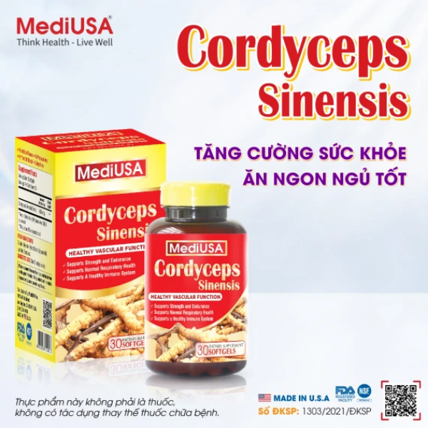 Ảnh của Viên uống đông trùng hạ thảo CORDYCEPS SINENSIS - 30 viên