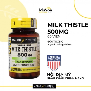 Ảnh của    Mason Natural Milk Thistle 500mg - Hỗ trợ giải độc và tăng cường chức năng gan