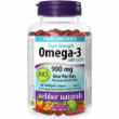 Ảnh của [HÀNG NHẬP KHẨU] Viên Uống Dầu Cá Webber Naturals Omega-3 Triple Strength 900mg Lọ 80 Viên