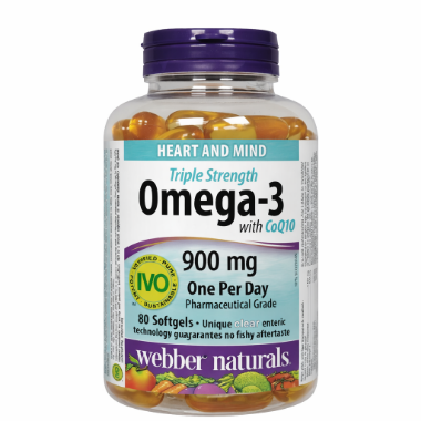 Ảnh của [HÀNG NHẬP KHẨU] Viên uống Omega-3 + CoQ10  WEBBER NATURALS Hỗ trợ tim mạch Lọ 80 viên