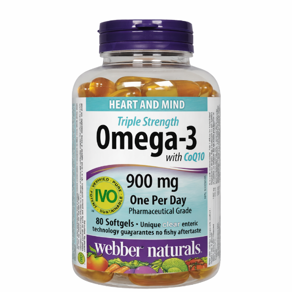 Ảnh của [HÀNG NHẬP KHẨU] Viên uống Omega-3 + CoQ10  WEBBER NATURALS Hỗ trợ tim mạch Lọ 80 viên