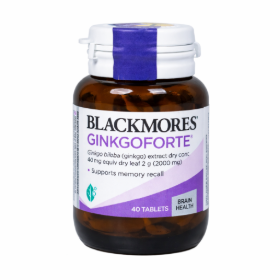 [HÀNG NHẬP KHẨU] Viên uống Blackmores Ginkgo Forte tăng cường trí nhớ tuần hoàn não (40 viên)