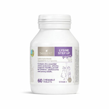 Ảnh của [HÀNG NHẬP KHẨU]Viên uống BioIsland Lysine For Kids hỗ trợ trẻ ăn ngon, tăng chiều cao (60 viên)