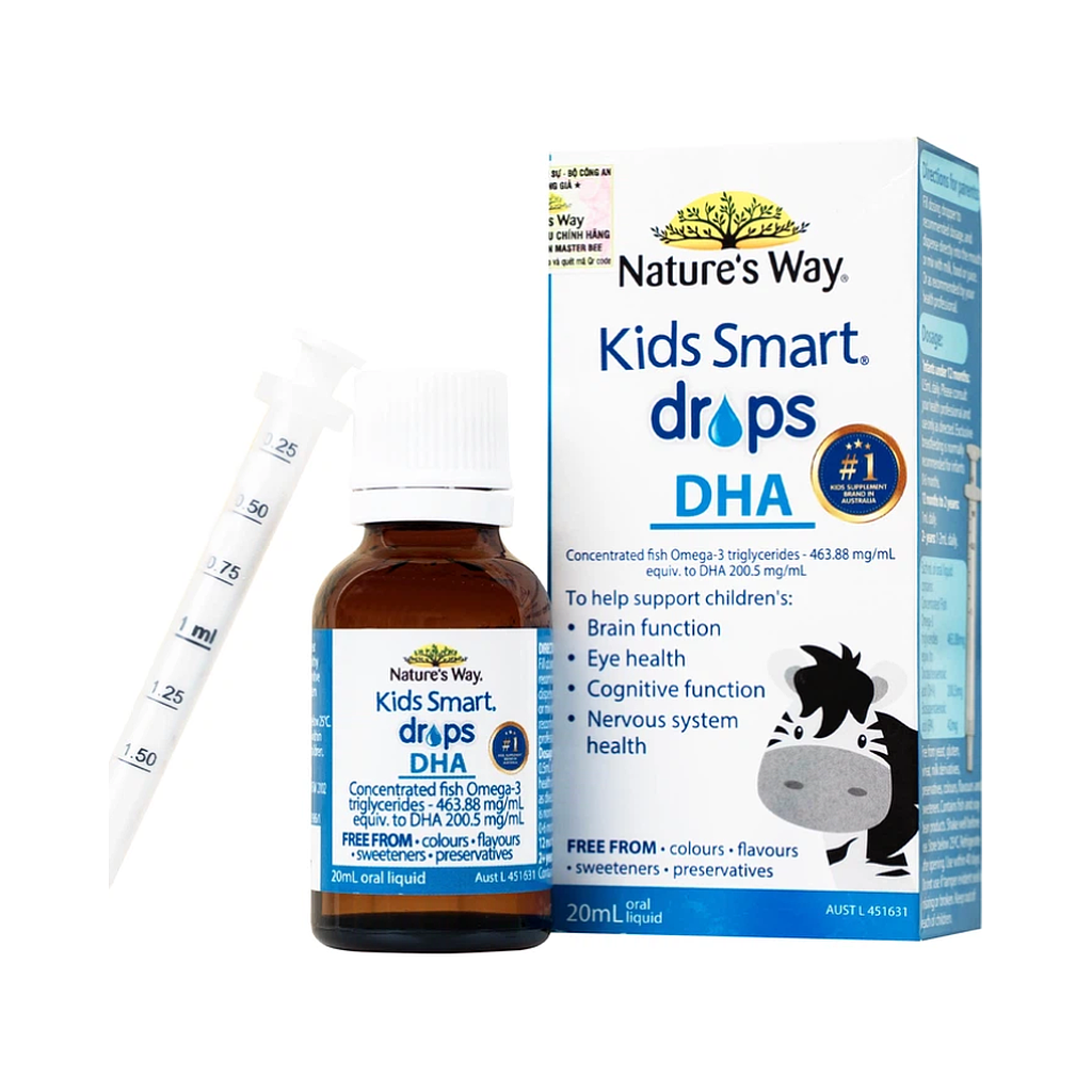 [HÀNG NHẬP KHẨU] Kids Smart Drops DHA 20ml Nature's Way Cho Trẻ Sơ Sinh ...