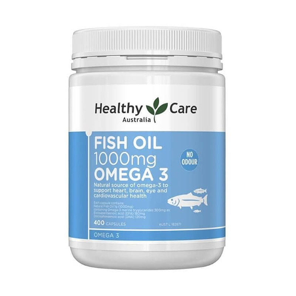 Ảnh của Healthy Care Omega 3 Fish Oil 1000mg – Viên Dầu Cá Hỗ Trợ Tim, Não, Thị Lực, Lọ 400 viên