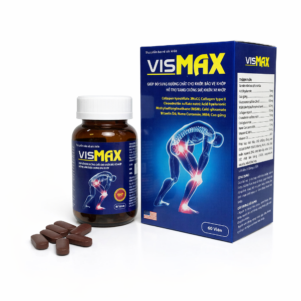 Ảnh của Viên uống Vismax hỗ trợ thoái hóa khớp, giảm đau khớp Lọ 60 viên