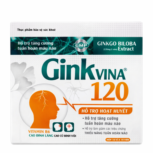 Ảnh của Viên uống Ginkvina 120 tăng tuần hoàn máu não 100 viên