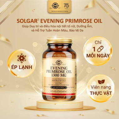 Ảnh của Solgar Evening Primrose Oil 1300mg – Viên Dầu Anh Thảo, Chai 60 viên