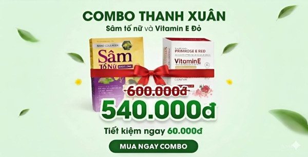 Ảnh của Combo nội tiết Sâm tố nữ Nhất Long + Viên E đỏ Primrose