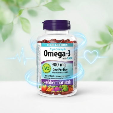 Ảnh của [HÀNG NHẬP KHẨU] Viên dầu cá Omega 3  CoQ10  WEBBER NATURALS từ Canada Hỗ trợ tim mạch Lọ 80 viên