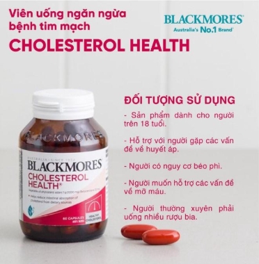 Ảnh của [HÀNG NHẬP KHẨU]  Viên uống Blackmores Cholesterol Health cân bằng mỡ máu (60 viên)