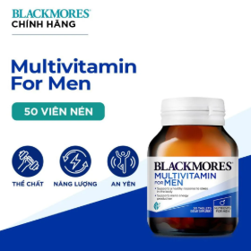[HÀNG NHẬP KHẨU] Viên uống Multivitamin for Men Blackmores – Vitamin tổng hợp chuyên biệt tăng sinh lực nam (Lọ 50 viên)