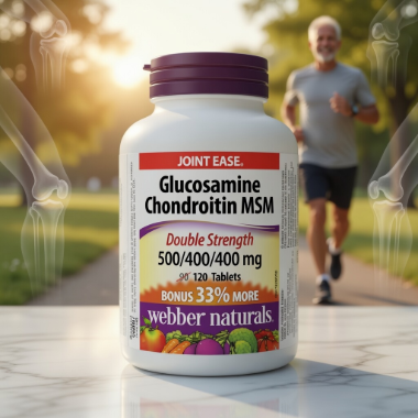 Ảnh của [HÀNG NHẬP KHẨU] Viên uống Glucosamine Chondroitin MSM Webber Naturals - Hỗ Trợ Sụn Khớp Lọ 120 Viên