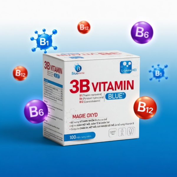 Ảnh của Vitamin 3B - Blue hỗ trợ cung cấp B1 B6 B12 (hộp 100 viên)