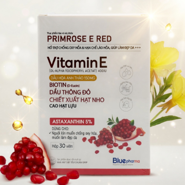 Ảnh của Primrose Red Vitamin E Đỏ 400IU – Viên Nang Mềm, Lọ 30 viên