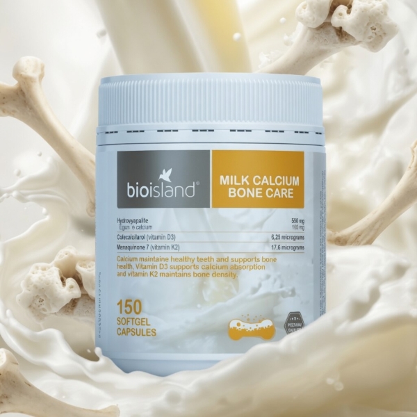 Ảnh của BioIsland Milk Calcium Bone Care Canxi sữa giúp bổ sung Canxi chắc khỏe xương (150 viên)