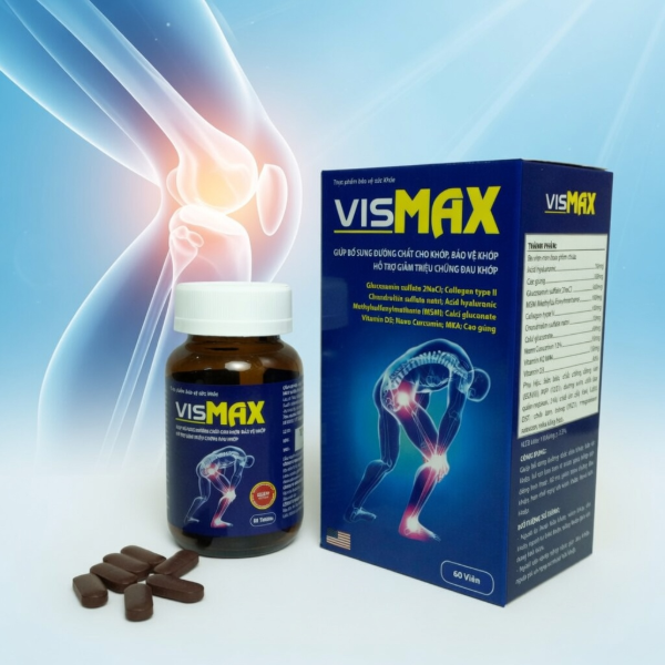 Ảnh của Viên uống Vismax hỗ trợ thoái hóa khớp, giảm đau khớp Lọ 60 viên