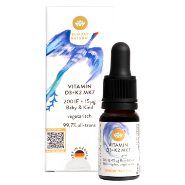 Ảnh của Vitamin D3K2 MK7 Sunday Natural Đức 10ml Cho bé từ 0 tháng tuổi