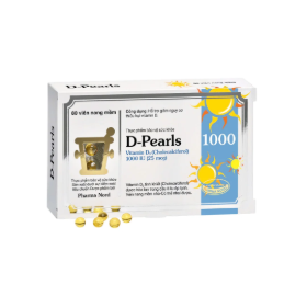 D-Pearls 25 µg (1000IU) Bổ sung Vitamin D3 Pharma Nord Đan Mạch (80 viên)