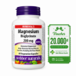 Ảnh của Webber Naturals Magnesium Bisglycinate 200mg – Viên Magie Glycinate, Lọ 60 viên (Canada)