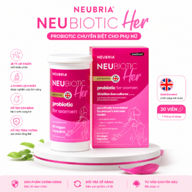 Ảnh của [HÀNG NHẬP KHẨU] Neubria Neubiotic Her bổ sung lợi khuẩn hỗ trợ sức khỏe nữ giới (Hộp 30 viên)