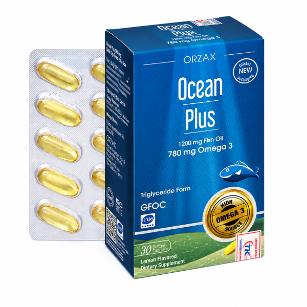 Ảnh của [HÀNG NHẬP KHẨU] Ocean Plus – Tăng cường sức khỏe tim mạch, thần kinh và não bộ Hộp 30 viên
