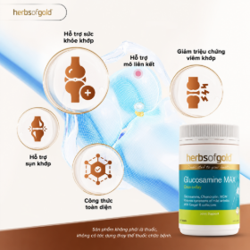 Glucosamin Max HERB OF GOLD hỗ trợ giảm triệu chứng đau khớp do viêm khớp, thoái hóa khớp (lọ 90viên)
