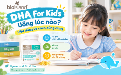 BioIsland DHA For Kids 60 viên uống lúc nào, liều dùng và cách dùng đúng?